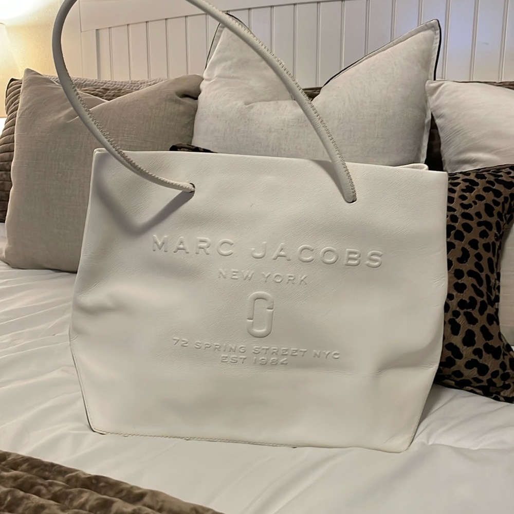Marc Jacobs White Leather Tote